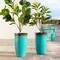 Glitzhome® Oversized Gradient Faux Ceramic Tall Plastic Planters, 2ct.